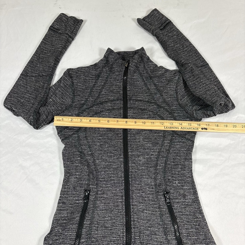 Lululemon Womens Define Jacket Luon Heathered Black Sz 6 Zip Pockets Full Length - Picture 8 of 11